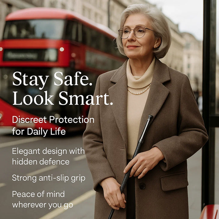 Automatic Self Defense Walking Stick for Hiking and Urban Safety