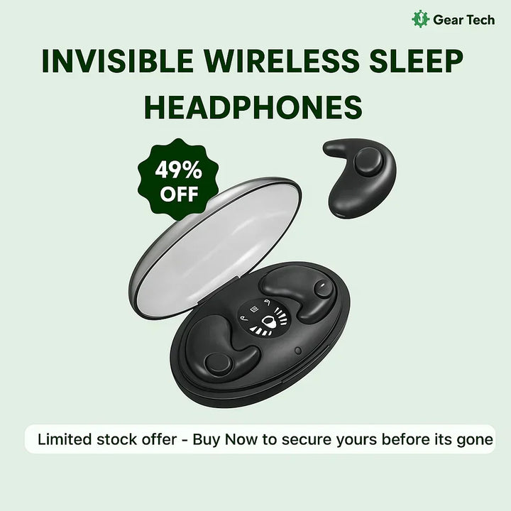 Kalsten | Invisible Wireless Sleep Headphones | IPX5 Waterproof, Bluetooth 5.3 for Comfortable Sleep and Relaxation