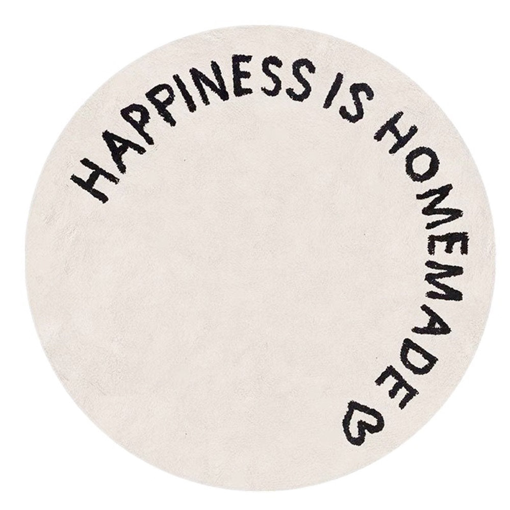 White round carpet – Stylish rug for children's room & living room, ideal for modern design | Kalsten