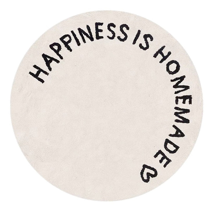 White round carpet – Stylish rug for children's room & living room, ideal for modern design | Kalsten