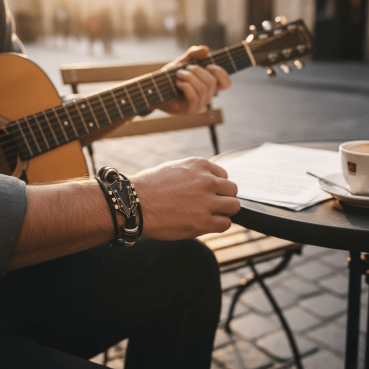 Leather Guitar Bracelet