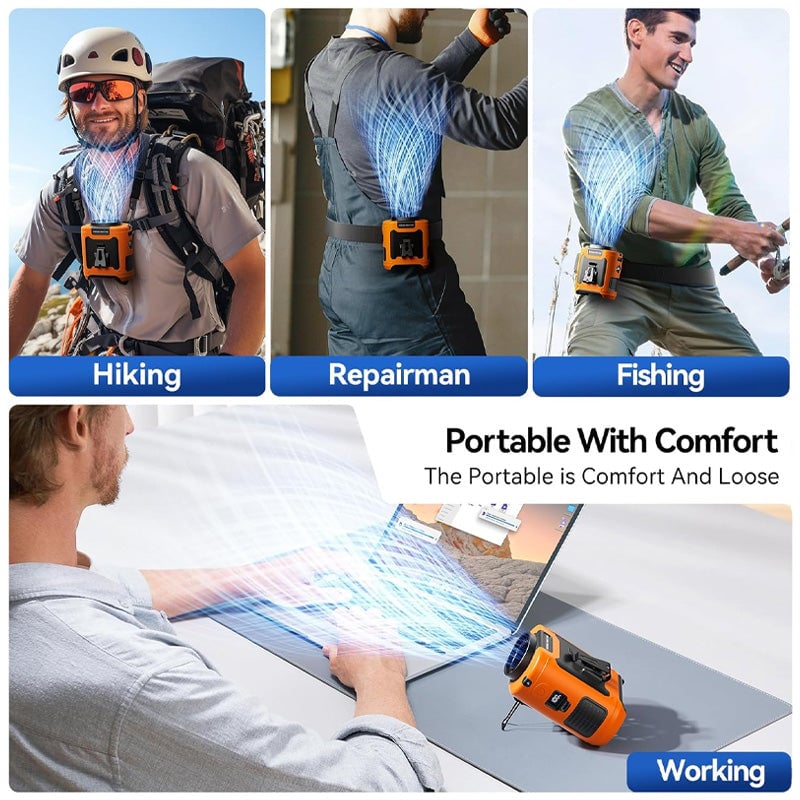 Fan Clip for Belt – Hands-Free Wearable with USB Charging | Kalsten