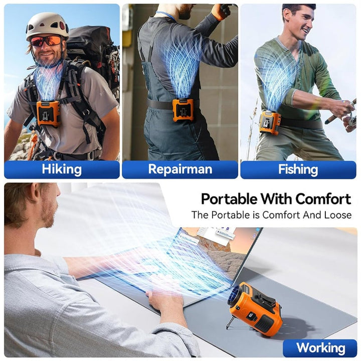 Fan Clip for Belt – Hands-Free Wearable with USB Charging | Kalsten