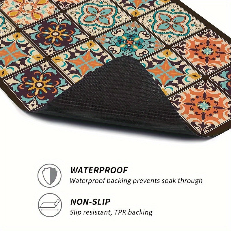 Washing Machine Cover Mat Retro Mosaic | Kalsten