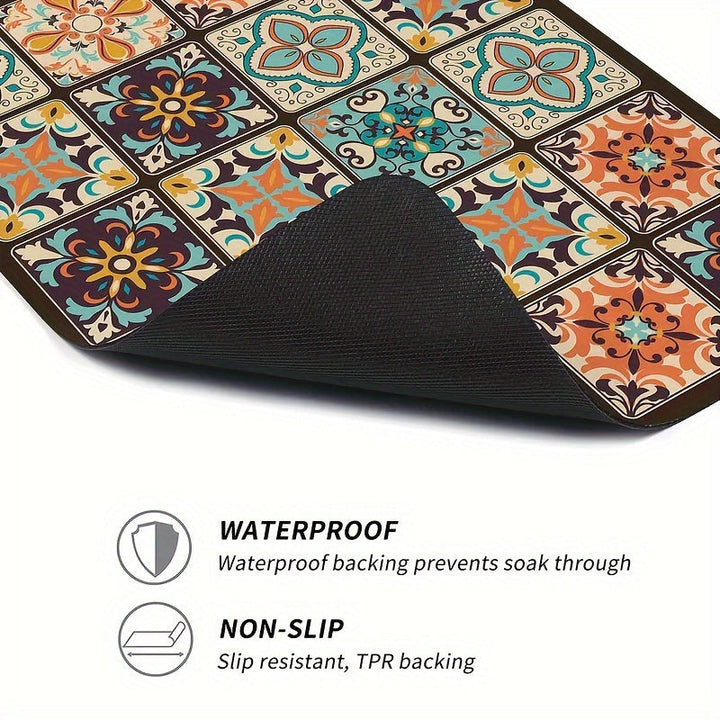 Washing Machine Cover Mat Retro Mosaic | Kalsten