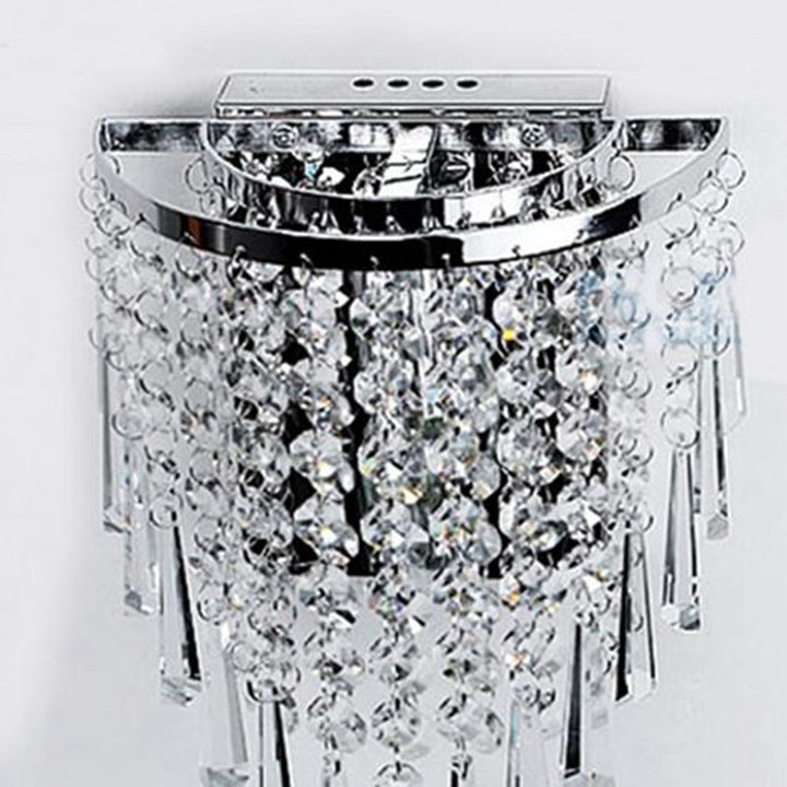 Kalsten | Modern Chrome Crystal Drop Wall Lamps
