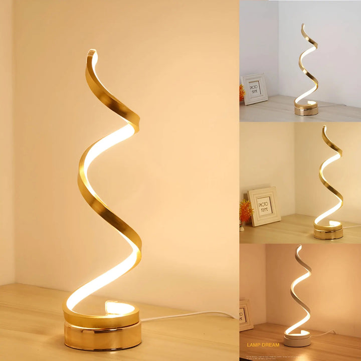 Elegant Spiral Glow LED Desk Lamp – Energy Efficient, Sustainable & Eye-Friendly Design Kalsten