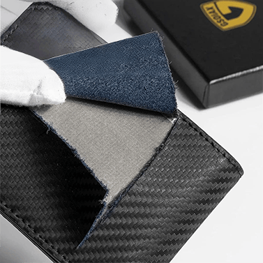 Slim RFID wallet for men | Leather card holder | Black