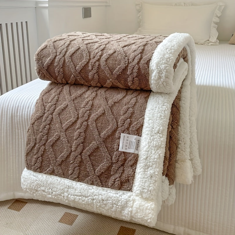 Stylish Reversible Fleece Blanket for Ultimate Comfort and Warmth Kalsten