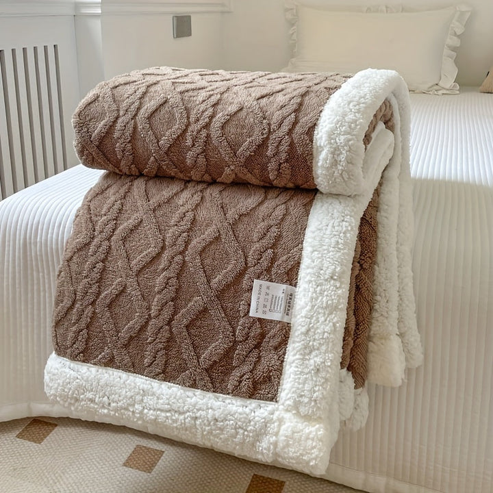 Stylish Reversible Fleece Blanket for Ultimate Comfort and Warmth Kalsten