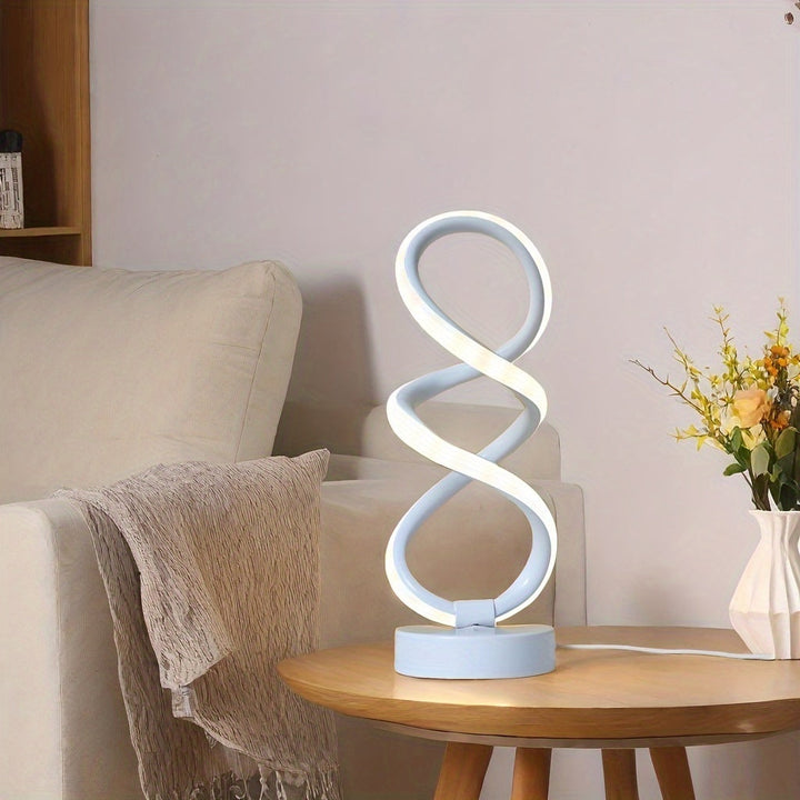 SpiraLux - Elegant Spiral Table Lamp with Color Choice Kalsten
