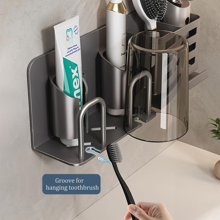 Kalsten | BristleHub Wall-Mounted Electric Toothbrush Holder – Aluminium Bathroom Organiser with Drainage Holes
