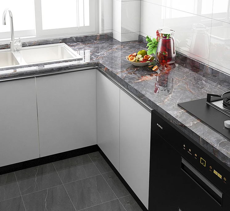 MarbraGuard – Self-adhesive oil-resistant kitchen film Kalsten