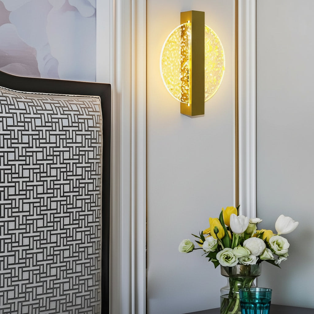 LED Wall Sconce Light – Modern Nordic Geometric Acrylic Bedside (25x20cm / 9.8x7.9in) | Kalsten