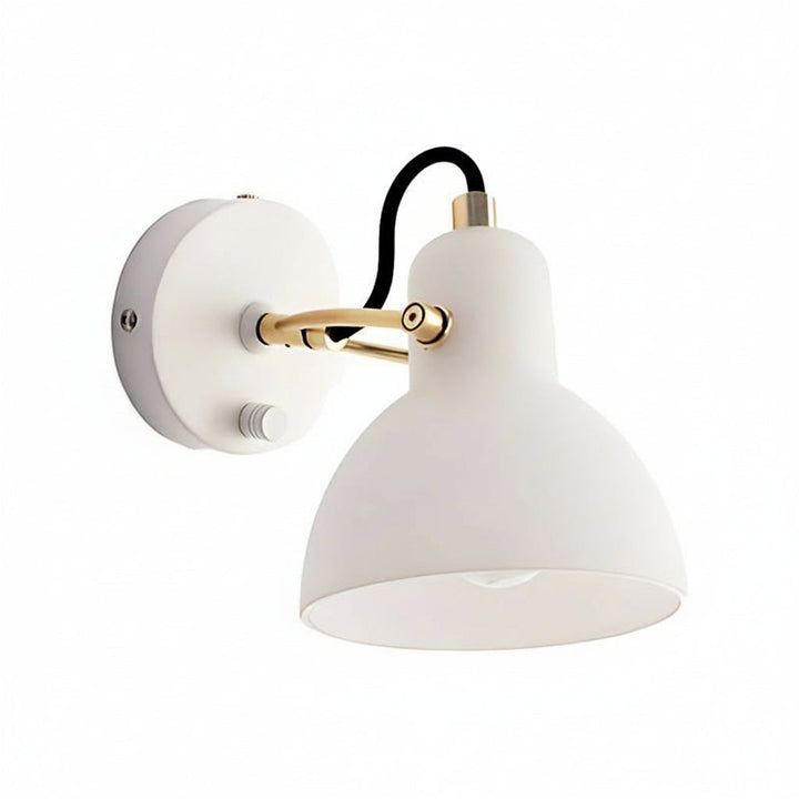LED Wall Sconce Light – Modern Nordic Rotatable White Glass (18x12cm / 7.1x4.6in) | Kalsten