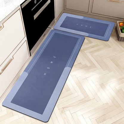 Super absorbent, non-slip diatomaceous earth kitchen mat