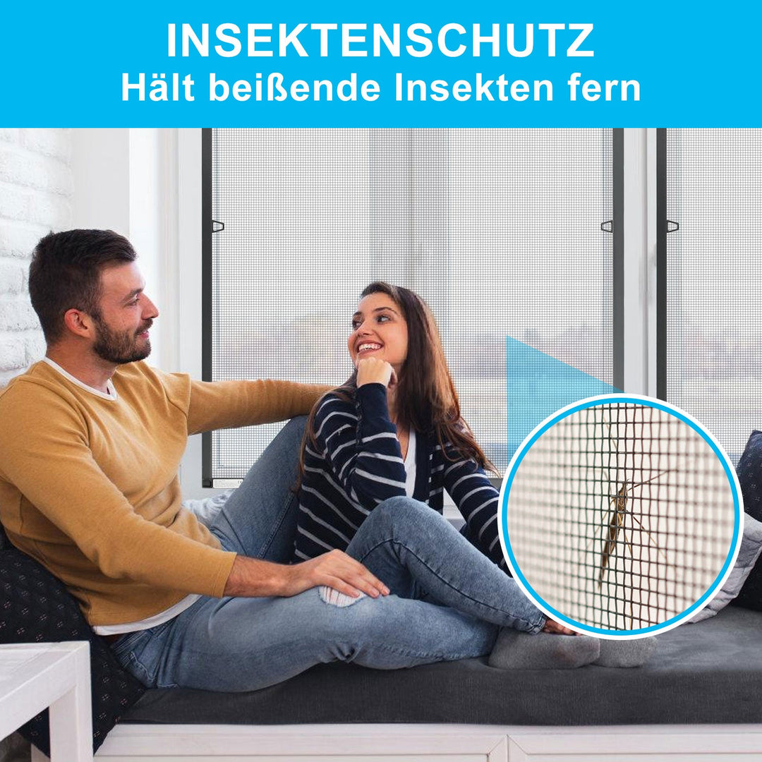 Fly screen window insect protection anthracite | Kalsten