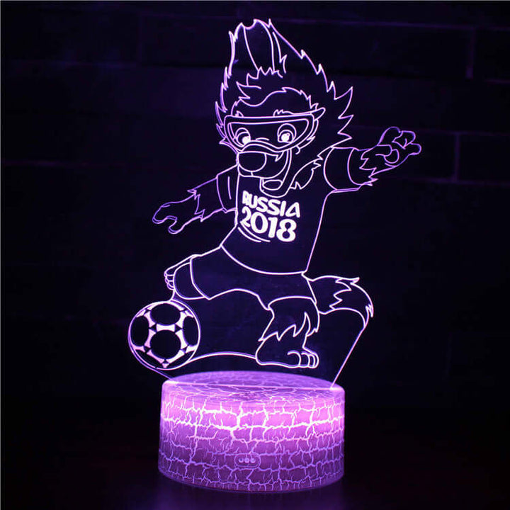 Led Small Night Lamp Football Player Colorful Touch Ambience Light | Kalsten