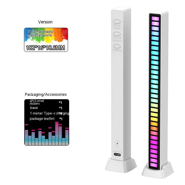 Led Sound Control Light Bar RGB Ambient Pickup Rhythm Lamp Music USB Adjustabl Automotivo Strip For Automobiles Family Party | Kalsten