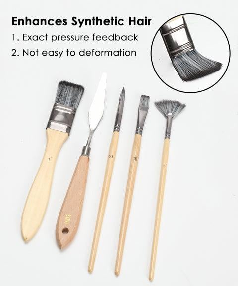 Brush set 24-piece with roll-up case and palette knife | Kalsten