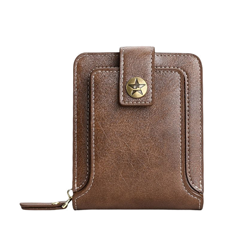 Skanto | Men's Ny Short Fashion Trend Multi-Card Horizontal Zipper Wallet