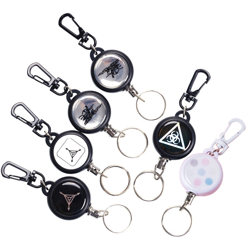Keychain with retractable wire rope (3 pieces) | Kalsten