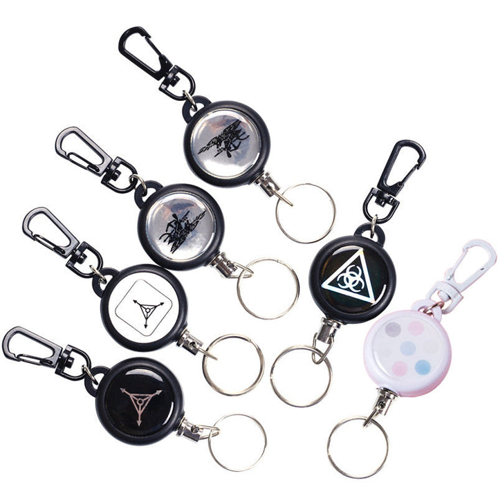 Keychain with retractable wire rope (3 pieces) | Kalsten
