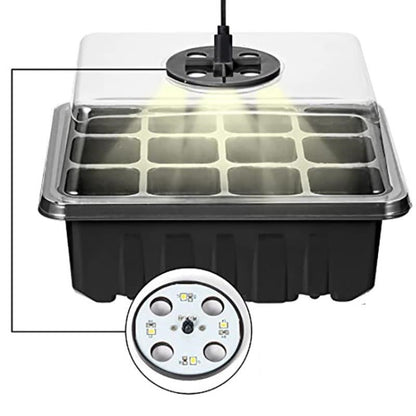 Seed Starter Trays with Grow Light, 5 sets | Bowlift