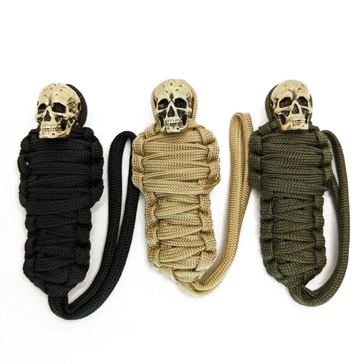 Kalsten | Paracord Keychain Mummy Brass Skull