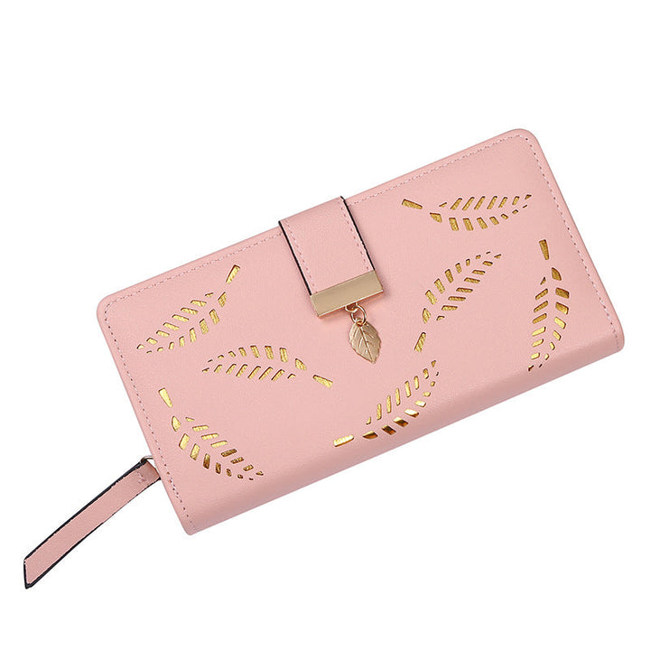 Kalsten | Long wallet for women with leaf pattern