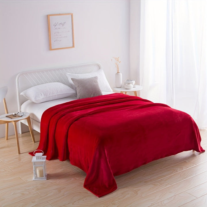 Cozy red flannel blanket – luxury and cozy warmth for comfortable nights | Kalsten