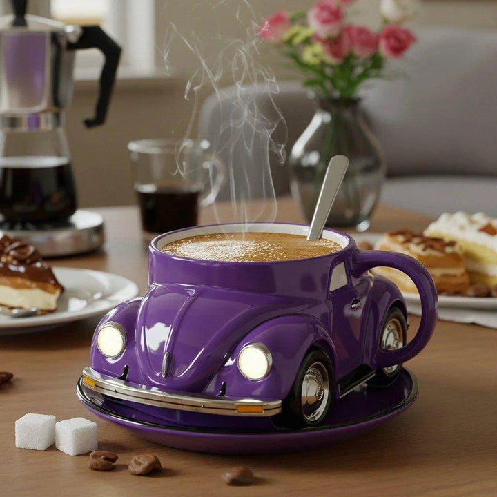 RetroAuto Ceramic Coffee Mug – Unique 3D Design for Coffee & Tea | Kalsten
