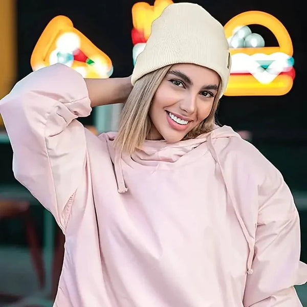 Kalsten | Noor Silk Winter Hat – Wool & Silk – Anti-Frizz Hair Protection