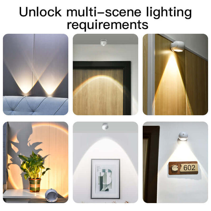 Adjustable Angle Human Sensing Light - Wireless Sunset Light for Indoor Use, Rechargeable Wall | Kalsten