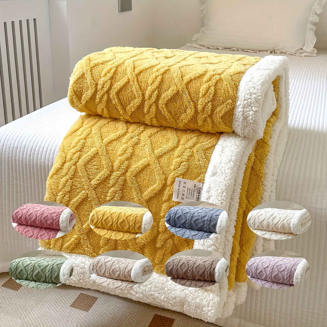 Stylish Reversible Fleece Blanket for Ultimate Comfort and Warmth Kalsten