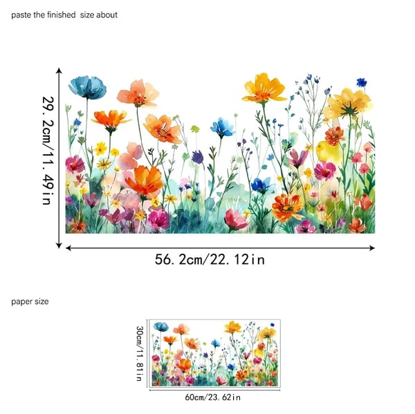 Kalsten | 💐 Colorful Floral Bouquet Window Sticker 🖼️ (Removable without leaving marks)
