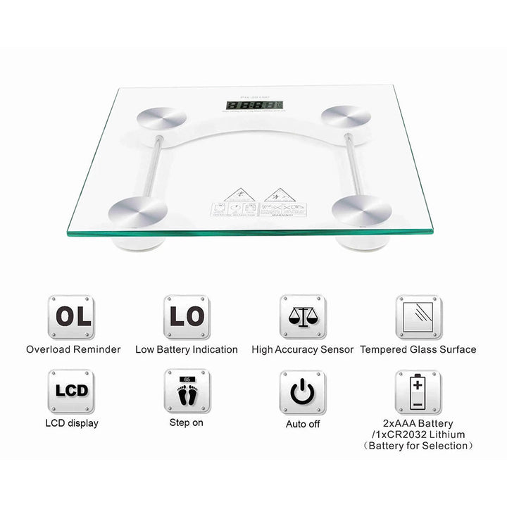 Personal scale (180 kg) with transparent glass platform | Kalsten