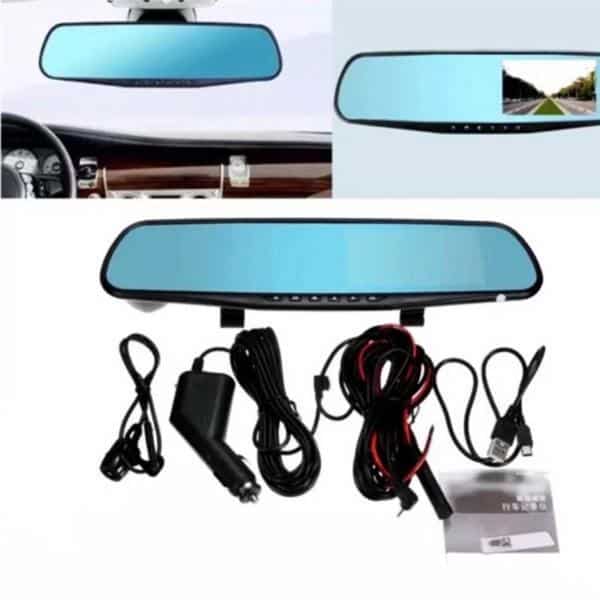 Dashcam rearview mirror with front/rear camera (Full HD and night vision) | Kalsten
