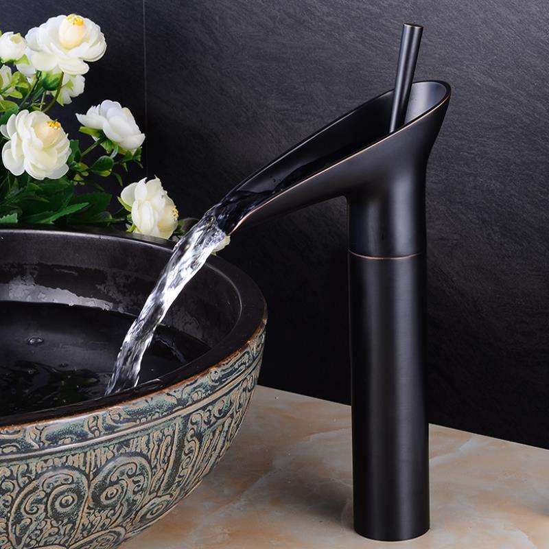 Skanto | Waterfall Antique Faucet Bath Sink Faucet Brass Basin Mixers