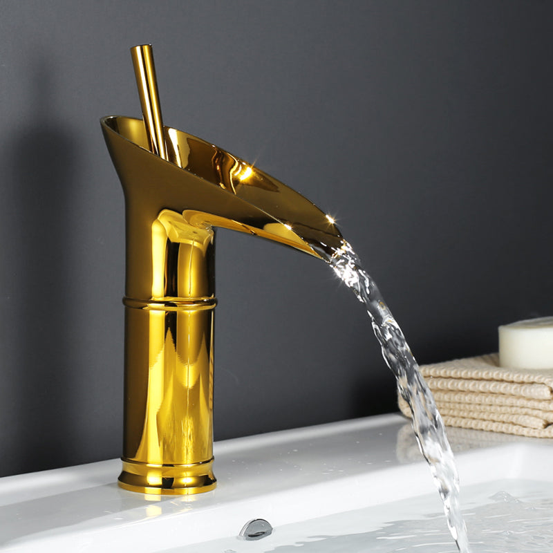 Waterfall Antique Faucet Bathroom Washbasin Faucet Brass Sink Mixer Taps