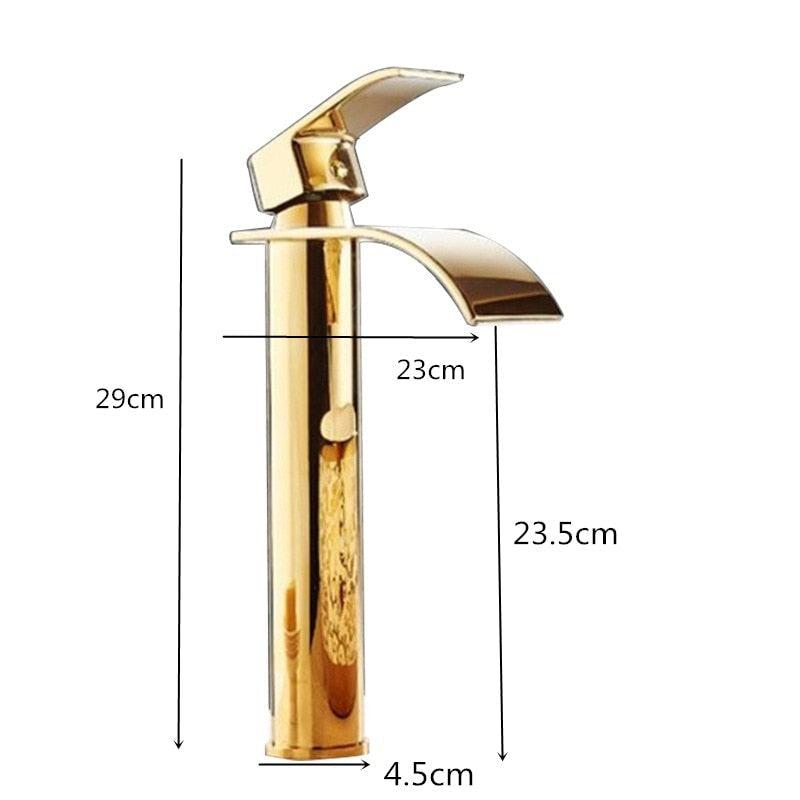 BowLift | Vanity faucet waterfall faucet brass vanity faucet mixer tap