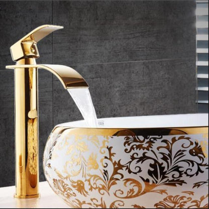BowLift | Vanity faucet waterfall faucet brass vanity faucet mixer tap