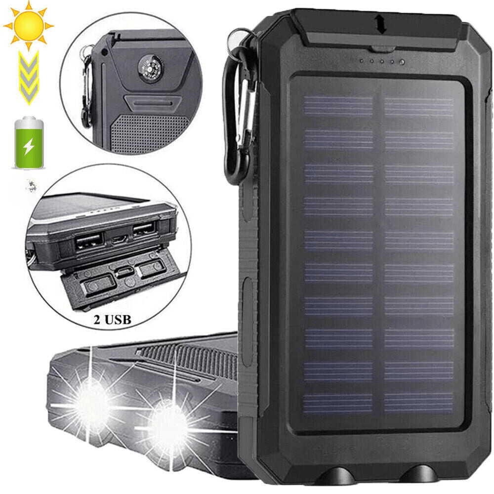Skanto | Waterproof Shockproof Solar Battery 10 000 mAh | Solar Rechargeable