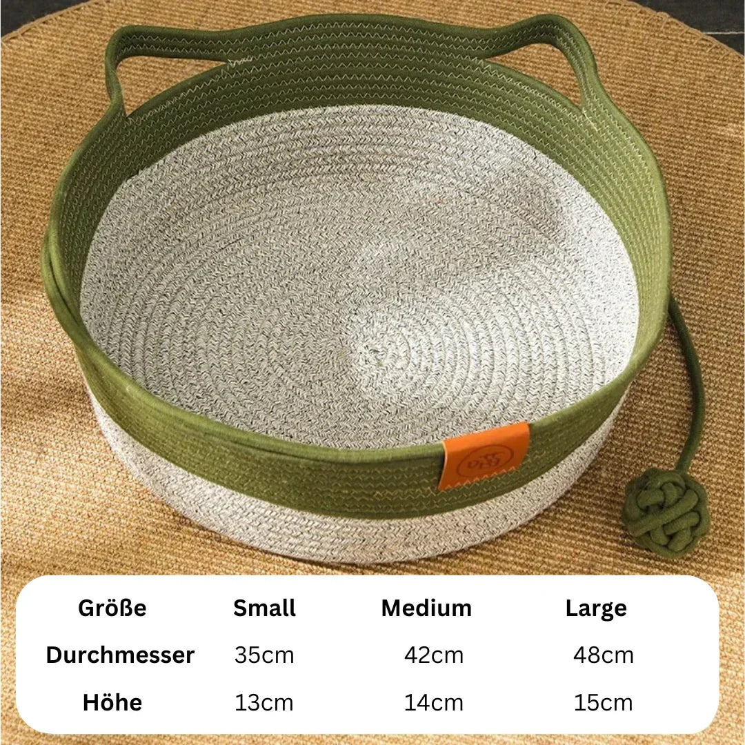 Handwoven Cotton Rope Cat Bed – DreamNest Kalsten