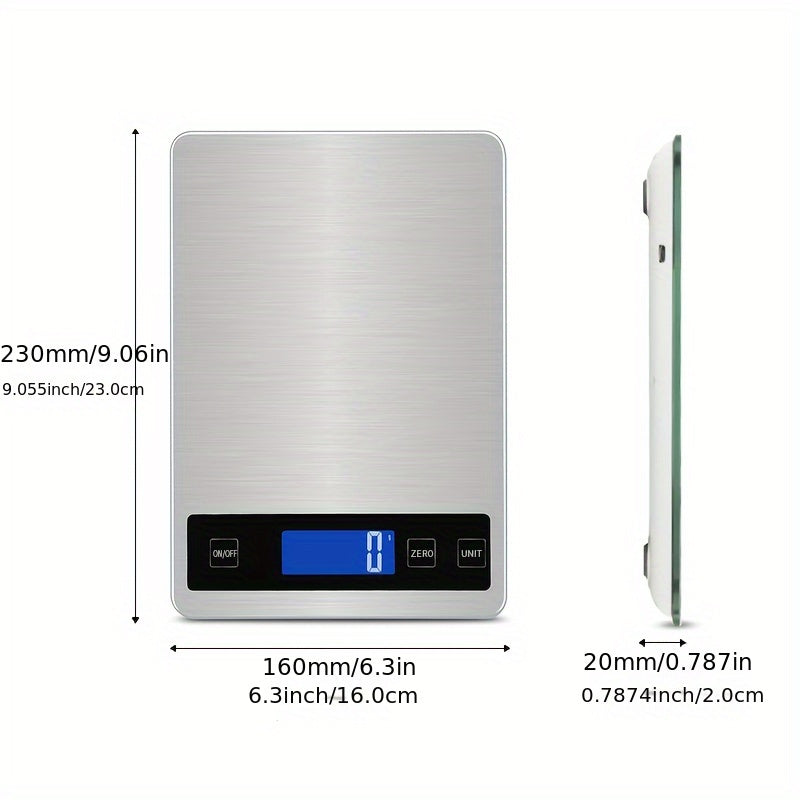 Digital kitchen scale 15 kg USB rechargeable | Kalsten