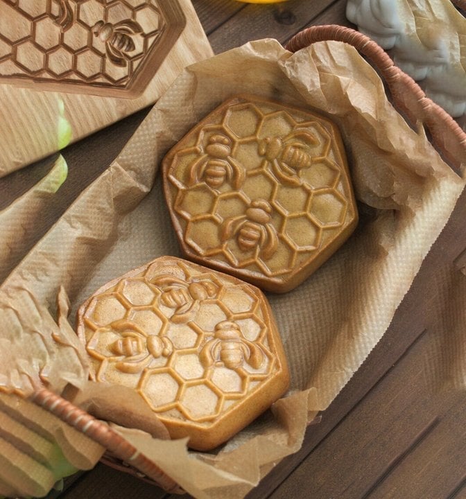 Kalsten | Wooden Cookie Mold Set | Engraved Pastry Stamps | Gingerbread & Biscuit Press