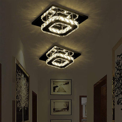 Skanto | Modern Crystal LED Flush Mount Ceiling Light