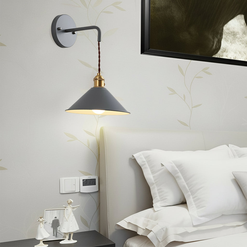 LED Wall Sconce – Nordic Funnel Aluminum Black White Gold (Integrated LED & 10-25cm) | Kalsten