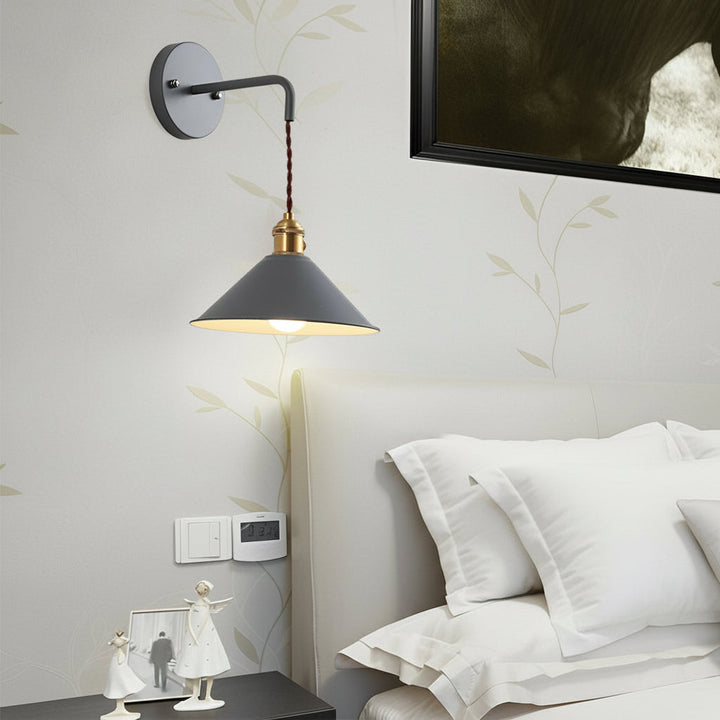 LED Wall Sconce – Nordic Funnel Aluminum Black White Gold (Integrated LED & 10-25cm) | Kalsten