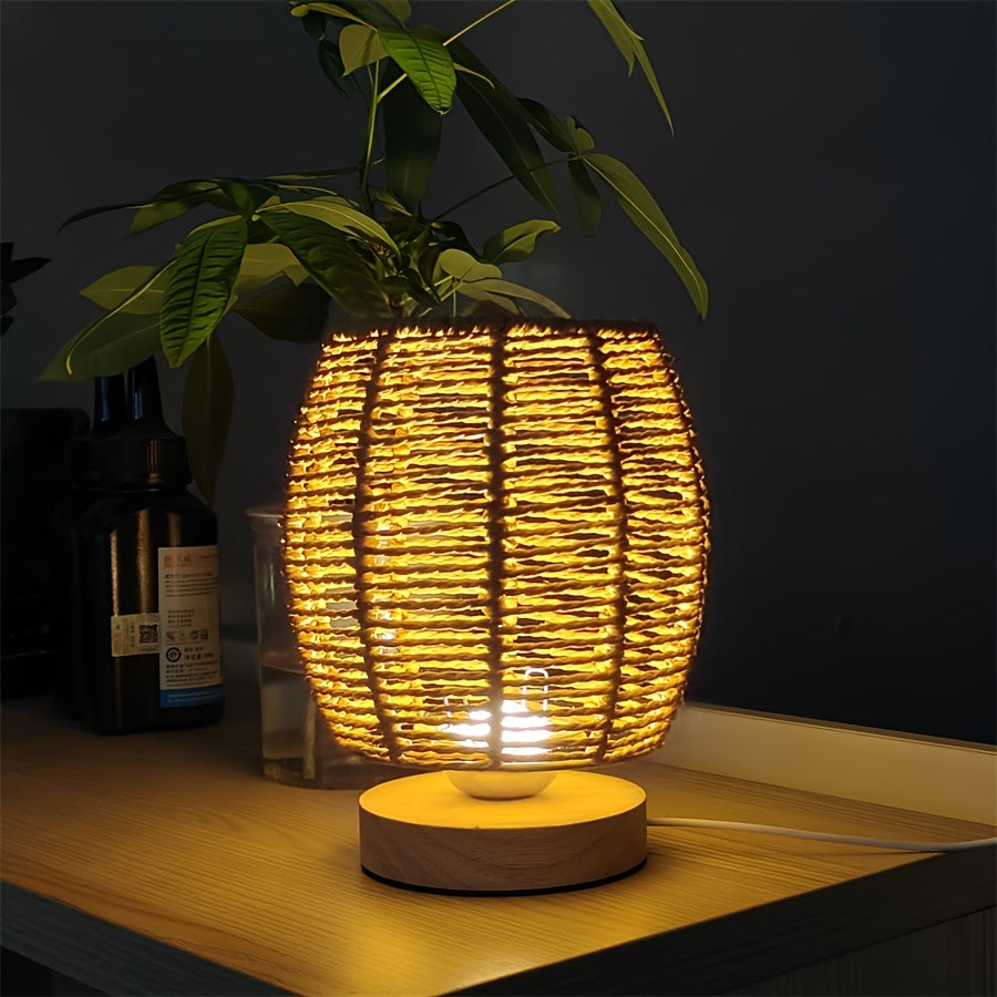 EcoLoom Table Lamp – Handmade Wood with LED Kalsten